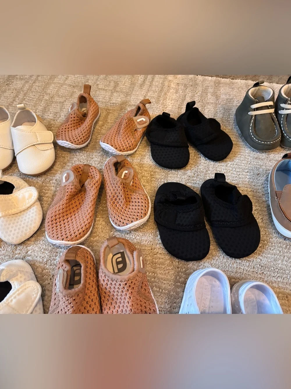 Baby boy bundle of 16 pairs of shoes from size newborn to 12 months